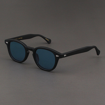 MOSCOT LEMTOSH glasses vintage retro frosted black frame sunglasses female polarized blue ink mirror male