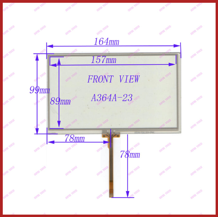 A364A-23 7 inch fourth-wire resistive touch external screen handwriting screen 164 * 99 on-board DVD navigation
