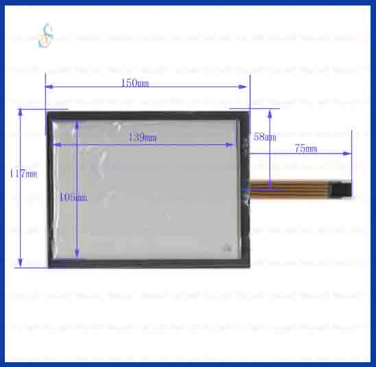 6 4-inch large size 150 * 117 artificial control touch handwriting external screen glass quality well sensitive 150mm * 117mm