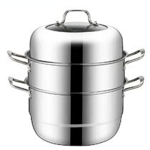 304 Stainless Steel 3-Tier Layer Steam Cooker Pot Kitchen