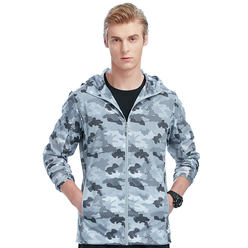 TECHCTOP EXPLORE OUTDOOR SPORT SUNSCREEN CLOTHING PRINTED SKIN COAT MEN LIGHT AND BREATHABLE CLOTHING WOMEN WITH CAP SPEED DRY CLOTHING