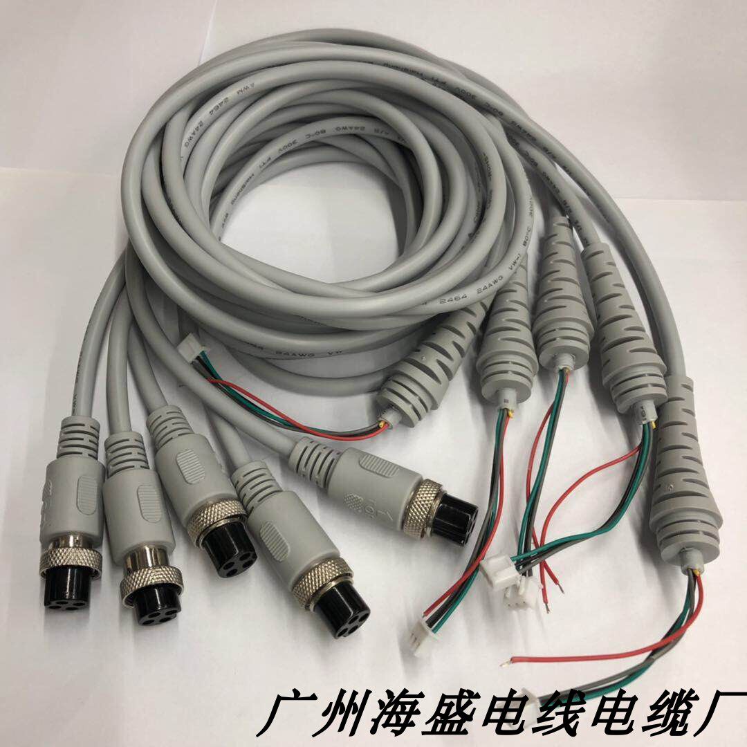 Processing and welding GX12GX16M124 core with wire aviation plug socket multi-strand copper core cable connector