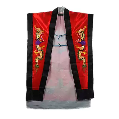 Sleeveless dragon robe, Taoist servo robe, five dragons, suit, red embroidered Road, clothing, Taoist supplies