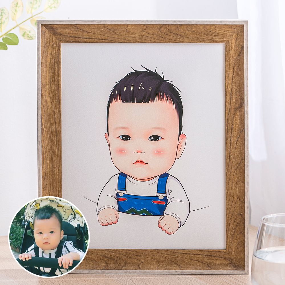 Baby fetal hair painting hand-painted head portrait set to make non-fetal brush stamp baby full moon diy homemade commemorative gift