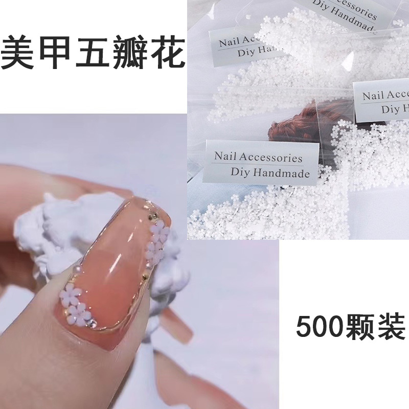Five-Petal Flower Nail Art White Resin New Accessories Small White Flower Nail Rhinestones Internet Celebrity Hot Style Three-Dimensional Small Flower Rhinestone Decorations Five-Petal Flower Nail Art White Resin New Accessories Small White Flower Nail Rhinestones Internet Celebrity Hot Style Three-Dimensional Small Flower Rhinestone Decorations