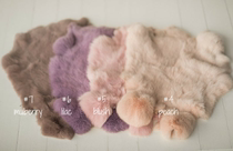 West Family Exclusive Rabbit Fur Children Newborn Background Blanket Foreign Pure Import Baby Photo Real Hair