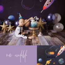 West West home exclusive astronaut background cloth children newborns full moon childrens baby shoots foldable Namib