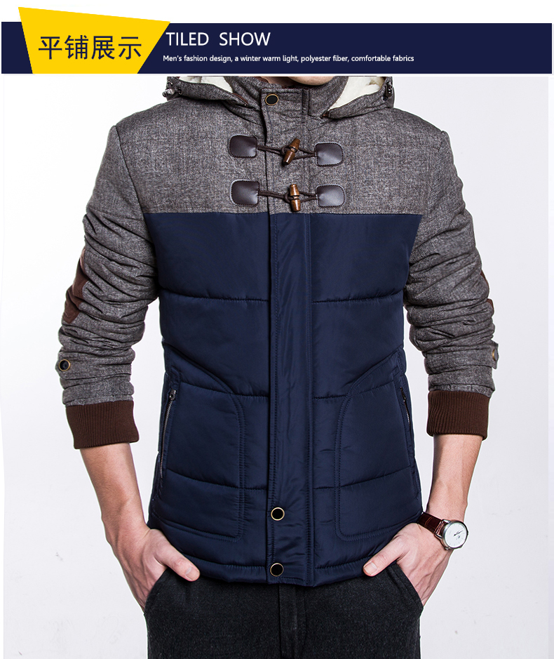 Áo khoác cotton nam mùa đông dày ấm phiên bản Hàn Quốc của thanh niên tự trồng bông Áo khoác nam mùa đông cotton áo khoác thủy triều áo phao ấm