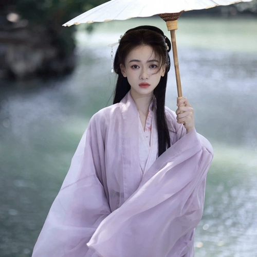 В стиле Jin Hanfu New New 2025 Purple Drouble Costum