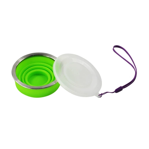 Открытая чашка для путешествий силиконовой складной чашки портативная стакана удлинителя чашка для мытья чашка кремниевого шара с крышкой