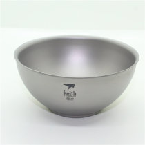 KEITH sheathed double titanium bowl Ti5351 Chinese not bronzed by hand pure titanium metal 250ml only