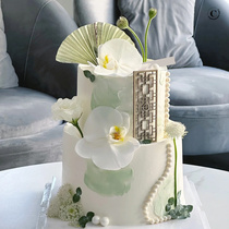 New Chinese style national style cake double layer birthday cake delivery within the city to elders parents and grandparents Shanghai nationwide store