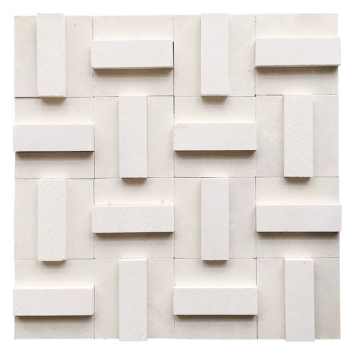 Белая мраморная мозаика на стену, 3D, ископаемые