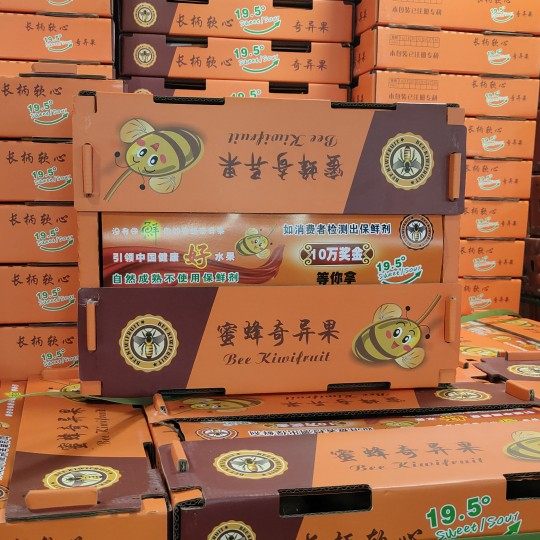 19.5° bee kiwi fruit gift box contains 16-20 grains of about 4 pounds of Xu xiang green heart kiwi fruit fresh fruit