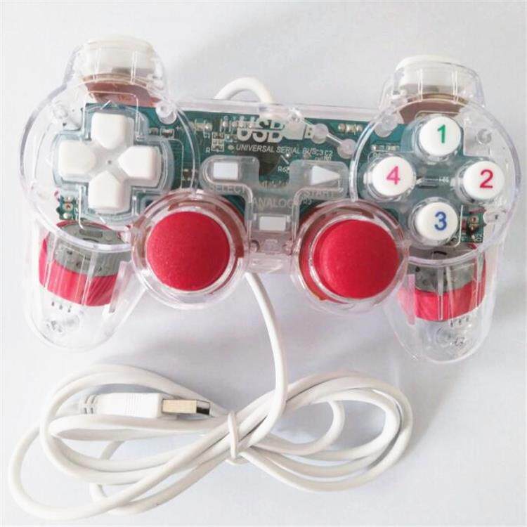 Factory Direct USB Transparent Shell Game Handle Illuminated 3D Joystick Handle Game Console Accessories