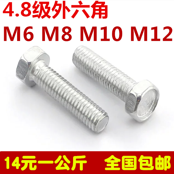 M6M8M10M12 Outer hexagonal screw bolt 4 8 level screw stud 20253040506070