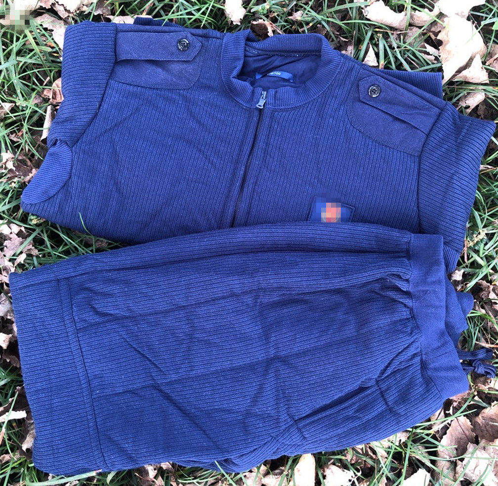 New flame blue fleece pants thick warm fleece pants set blue zipper cold sweater sweater sweater