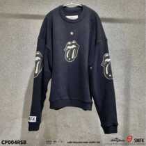 SMFK (official direct mail) graphite black graffiti hip-hop Rolling Stone cotton pullover Xiao Zan mens and womens sweaters