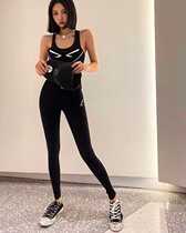 SMFK official black and white matt Chauga pants Phantom Yoga Pants High Waist Elastic Sports Pants Bottom Fitness Pants