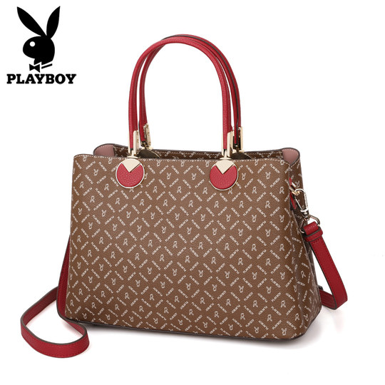 Playboy women's bag tote bag portable cross-body dual-use large-capacity counter genuine exquisite European and American trend
