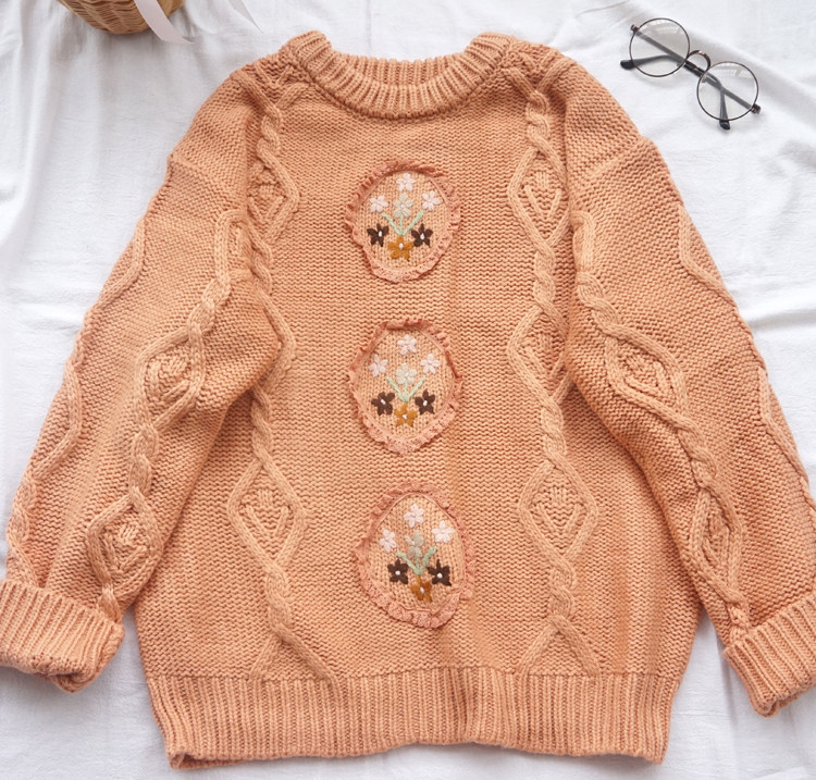 Japanese Vintage Childlike Sweater - Red