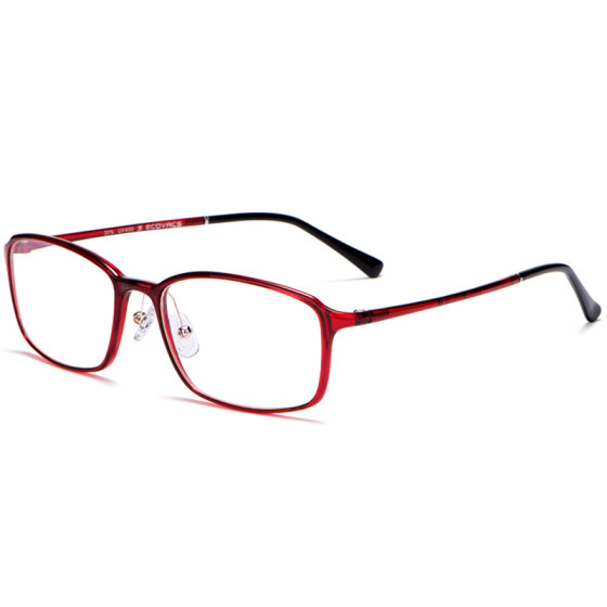 Ultra-light myopia glasses for women with degrees, red square frames, round face student frames, trendy and comfortable glasses frames, myopia glasses for men