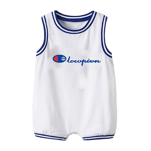 Детское боди, хлопковая летняя одежда подходит для мужчин и женщин для девочек, жилет, спортивный костюм, популярно в интернете, 0-1 лет