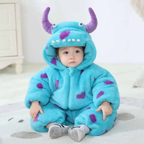 Детский пуховик, милый монстр для выхода на улицу, увеличенная толщина, косплей