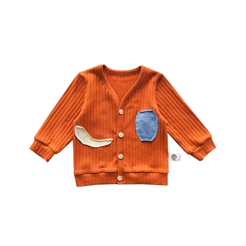 Осенний детский лонгслив подходит для мужчин и женщин для девочек для новорожденных, хлопковый кардиган, 0-1 лет, 9 мес.
