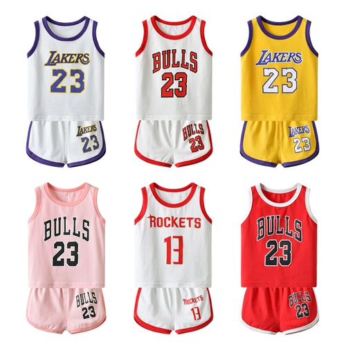 Летняя одежда, футбольная форма для раннего возраста, баскетбольная форма, жилет подходит для мужчин и женщин, спортивный костюм для девочек, комплект, популярно в интернете, 01 лет