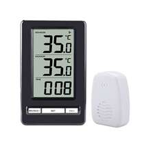 Indoor and outdoor wireless thermometer accurate room temperature meter dry and wet baby room temperature and hygrometer large screen digital display electronic clock