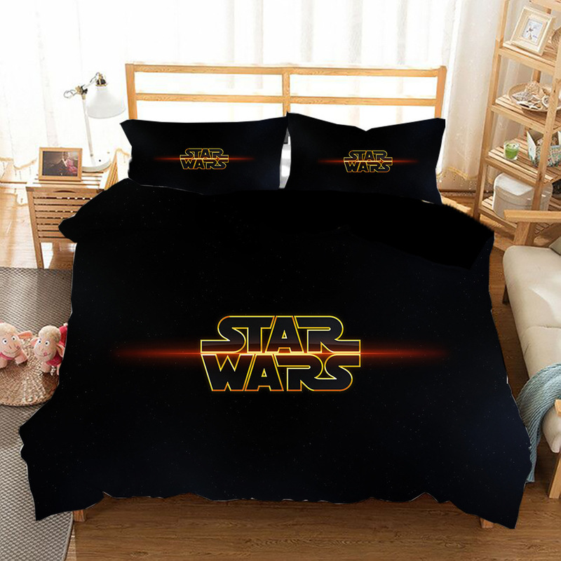 Star Wars Bed Sheet and Duvet Cover Four-Piece Set 1.5m Double Bed Bedding Starwars Three-Piece Set Interstellar Merchandise
