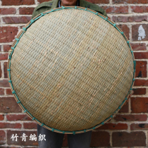 Bamboo woven bamboo top layer round farmhouse oversized steaming wine draining basket to store steamed bun basket and vegetable washing basket