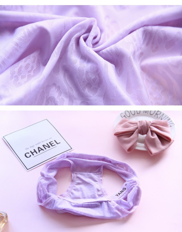 Quần lót nữ bằng vải lụa băng trong suốt gợi cảm cám dỗ eo thấp cotton bên trong 裆 tóm tắt giữa eo quần xì áo vú