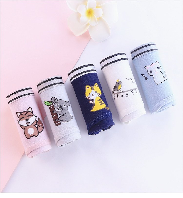 Dễ thương thoáng khí quần lót nữ tập tin 100% cotton liền mạch kháng khuẩn eo tam giác quần cô gái bán buôn lộ quần lót