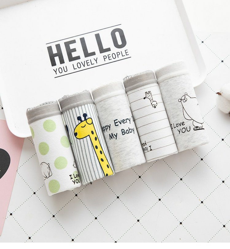 Đồ lót nữ dễ thương cotton 100% cotton thoáng khí kháng khuẩn eo sinh viên Nhật Bản cô gái bán buôn quần lot nữ