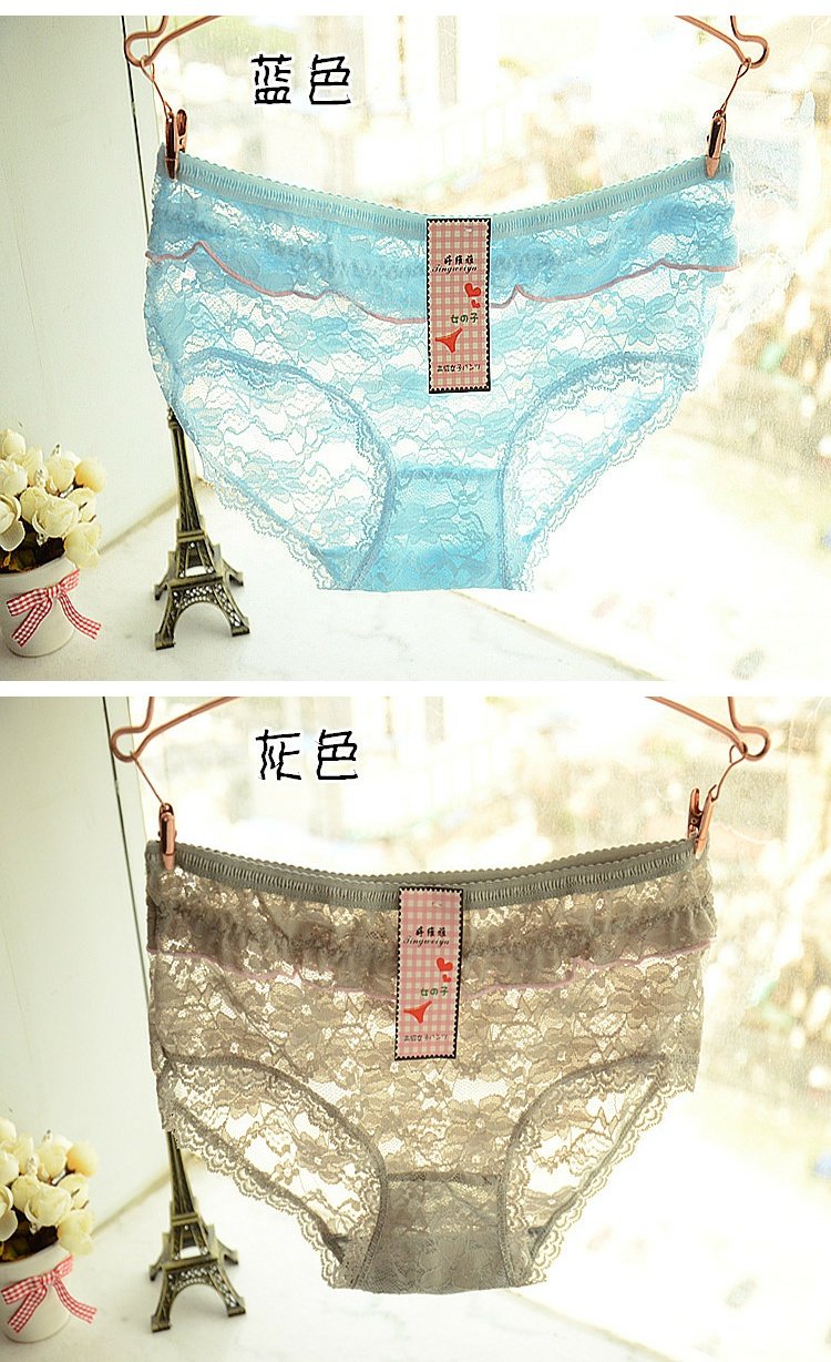 Cô gái ren openwork phụ nữ cám dỗ đồ lót cô gái lưới thấp eo tam giác sinh viên phụ nữ gợi cảm bán buôn đồ lót big size
