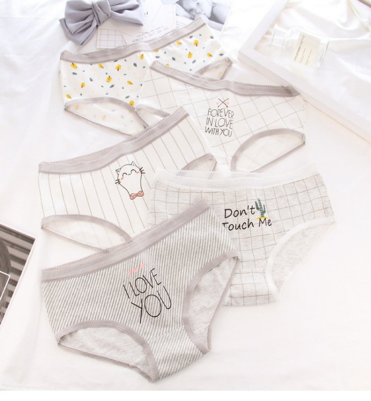 Quần lót nữ sinh viên cotton nữ 裆 100% cotton không kháng khuẩn liền mạch eo giữa cô gái gợi cảm bán buôn quần lót nữ sinh