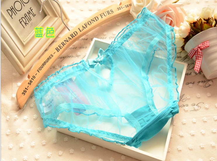 Dễ thương sexy lưới openwork phụ nữ trong suốt thấp eo hollow ladies tam giác đồ lót khuyến mãi bán buôn