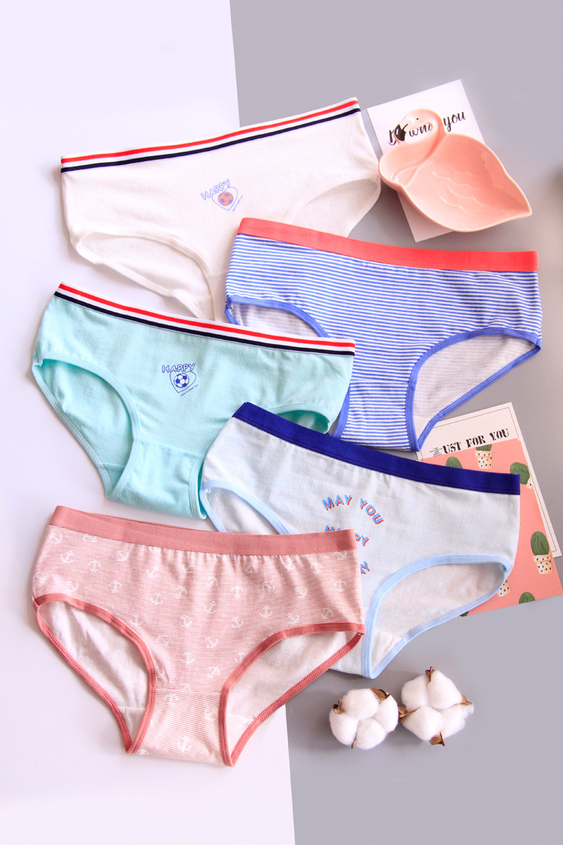 Bóng đá mid-eo cotton đồ lót nữ rộng eo đàn hồi đồ lót hải quân nữ đồ lót cotton bán buôn các mẫu đồ lót gợi cảm