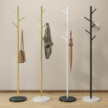 Nordic marble metal coat rack Simple modern light luxury ins Creative bedroom floor-to-ceiling hanger clothes rack