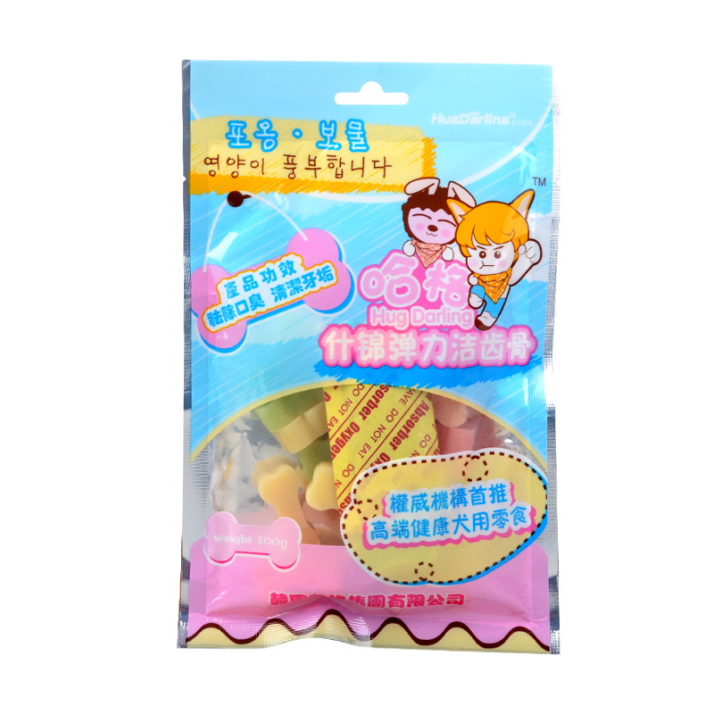 Thức ăn cho thú cưng Hag cao canxi các loại đàn hồi làm sạch răng xương 100g Teddy mol ngoài việc gây hôi miệng cho chó ăn vặt thức an cho chó giá rẻ