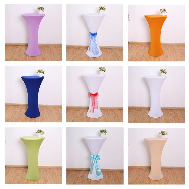 Elastic cocktail bar Table Cloth Tea Table Cloth Hotel Table Cloth Hotel Venue Arrangement Decoration Round Table Table Hood Full Bag High Foot