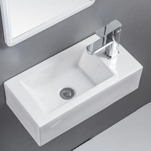 Wall-Mounted Small Apartment Washbasin, Hanging Balcony Ceramic Basin, Mini Household Simple Washbasin Wall-Mounted Small Apartment Washbasin, Hanging Balcony Ceramic Basin, Mini Household Simple Washbasin