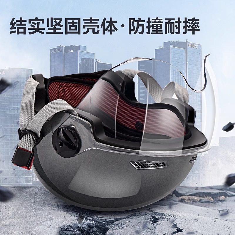 New National Standard 3C Certified Electric Vehicle Helmet for Men and Women, Suitable for All Seasons, Battery Vehicle Safety Helmet, Summer Sun Protection Half Helmet