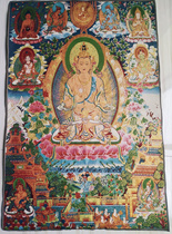 Longevity Buddha Thangka Portrait Tibetan Weaving House Living Room Porch Nepal Embroidery Painting Lucky Buddha Statue