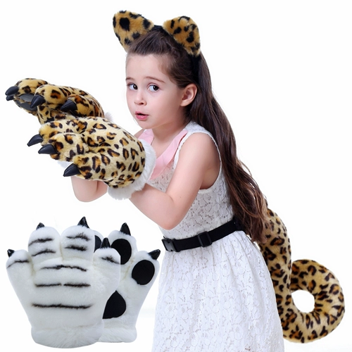 Детская игрушка, перчатки, плюшевая кукла, динозавр для детского сада, тигр