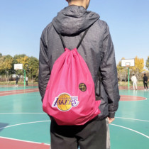 Kobe Badge Commemorative Edition Embroidered Basketball Backpack Team Training Kobe Basketball Bag Drawstring Drawstring Bag Basketball Bag