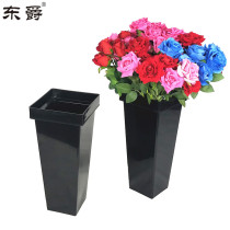 Dongjue large florist flower bucket Square flower bucket flower bucket flower pot Plastic bucket dried flower bouquet flower arrangement bucket