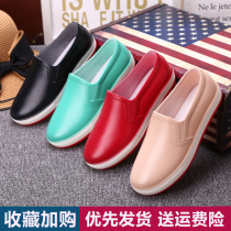 Low Helper Flat Bottom Shoes Rain Shoes Women Waterproof Non-slip Abrasion Resistant Kitchen Shoes Gcotton Lady Water Shoes Working Shoes Soft Bottom Rubber Shoes